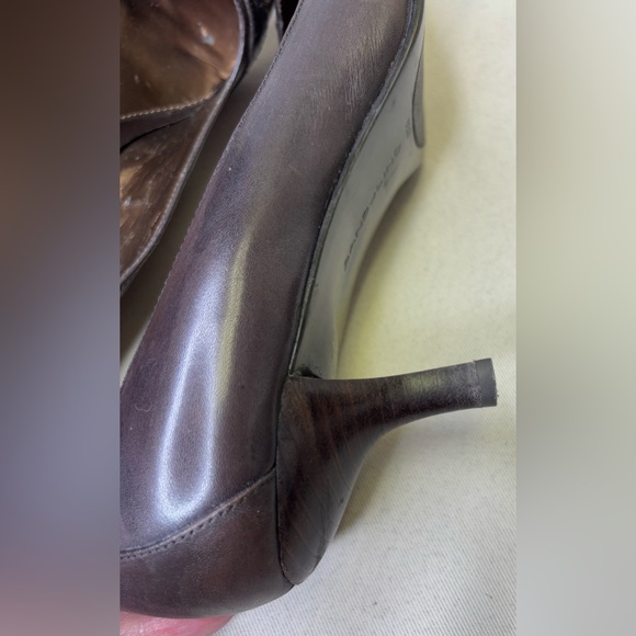 Bandolino Brown Leather Women's Shoes with Kitten Heel Pump Size 9.5 - Picture 9 of 16